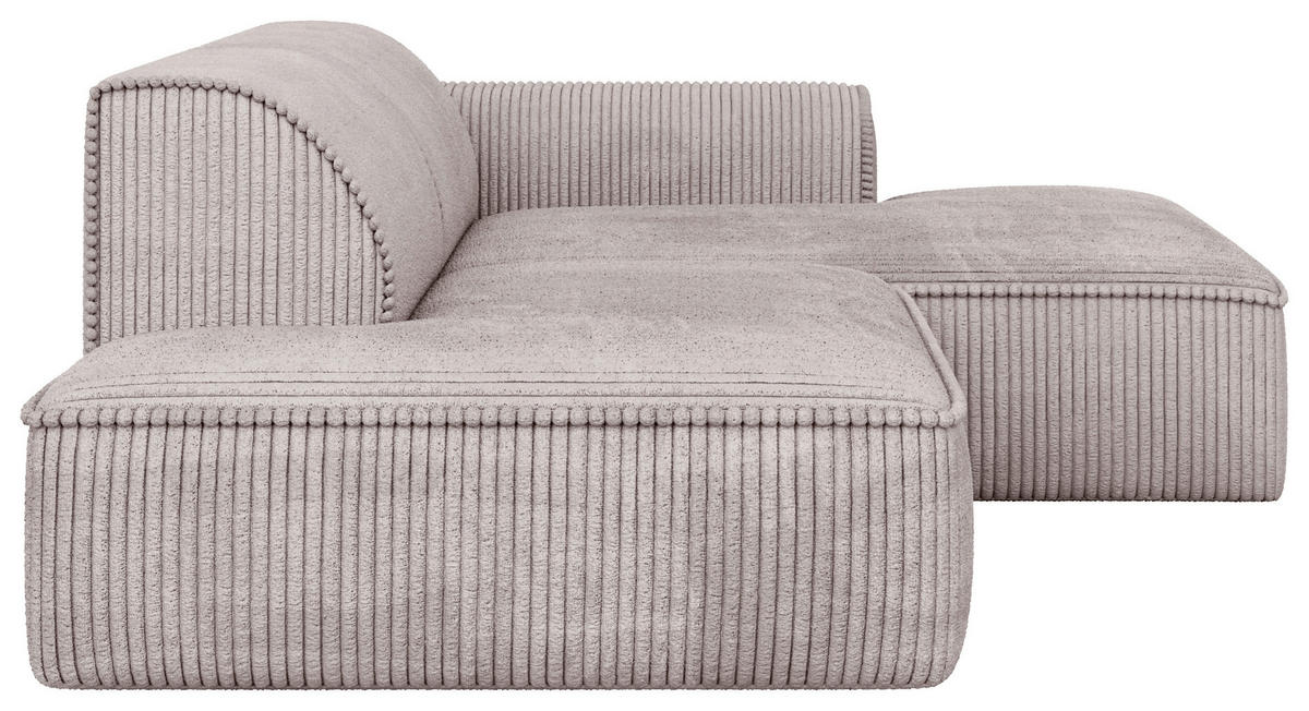 ECKSOFA BILLUND Cappuccino Cord Nierenkissen  - Schwarz/Cappuccino, KONVENTIONELL, Kunststoff/Textil (294/165cm) - Livetastic