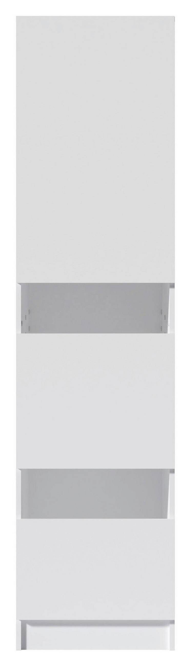 MEHRZWECKSCHRANK 50/200/68 cm  in Weiß  - Schwarz/Weiß, Design, Holzwerkstoff/Metall (50/200/68cm) - Milino