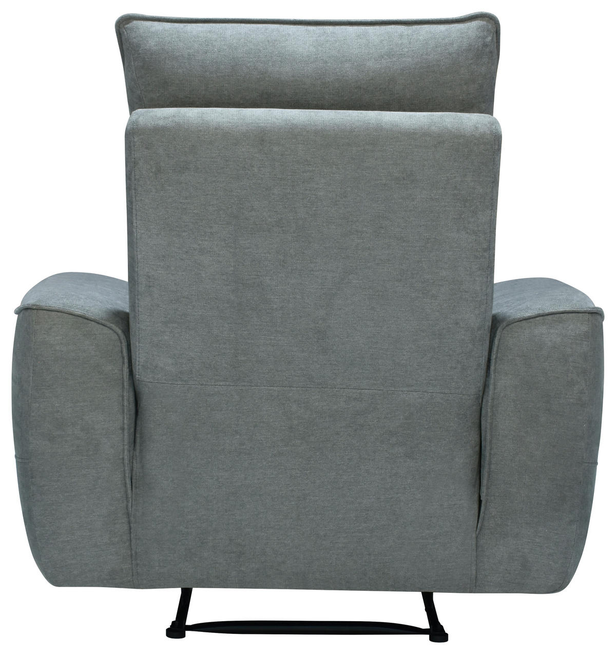 SCAUN DE RELAXARE in metal, textil gri  - negru/gri, Konventionell, metal/textil (100/99/96cm) - Celina Home