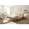 BETT 160/200 cm,  in Beige, Wildeiche, gepolstertes Kopfteil,  - Wildeiche/Beige, KONVENTIONELL, Holz (160/200cm) - Linea Natura