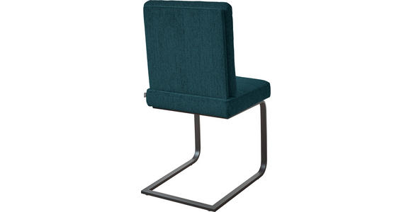 SCHWINGSTUHL in Stahl Chenille - Schwarz/Dunkelblau, Design, Textil/Metall (46/92/60cm) - Dieter Knoll