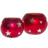 TEELICHTHALTER-SET 4-teilig - Rot, Glas TEELICHTHALTER-SET 4-teilig - Rot, Glas