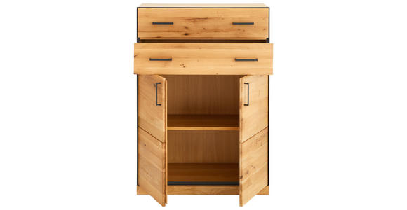 HIGHBOARD 86/122/40 cm  - Eichefarben/Anthrazit, Natur, Holz/Holzwerkstoff (86/122/40cm) - Linea Natura