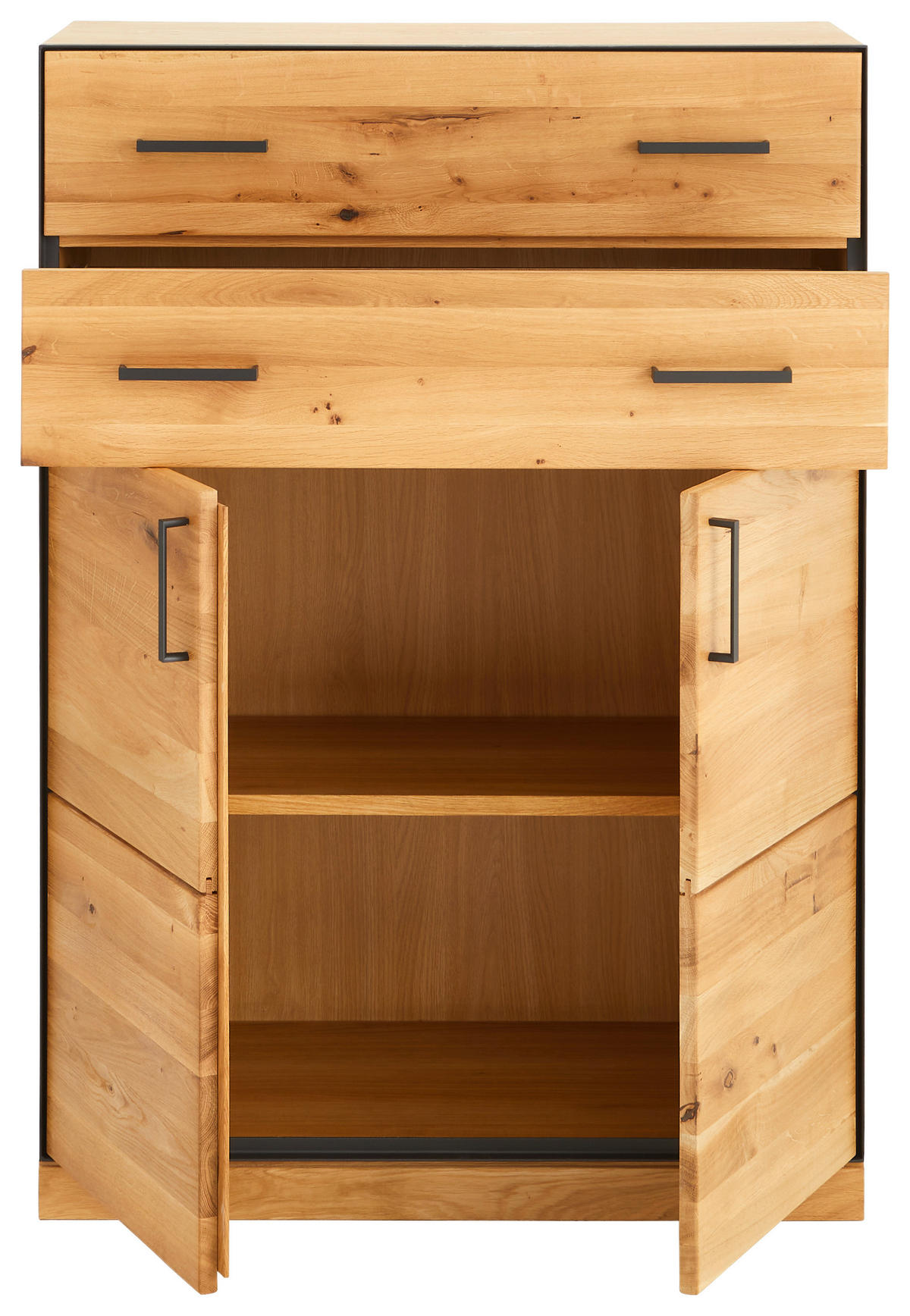 HIGHBOARD  in 86/122/40 cm  - Eichefarben/Anthrazit, Natur, Holz/Holzwerkstoff (86/122/40cm) - Linea Natura