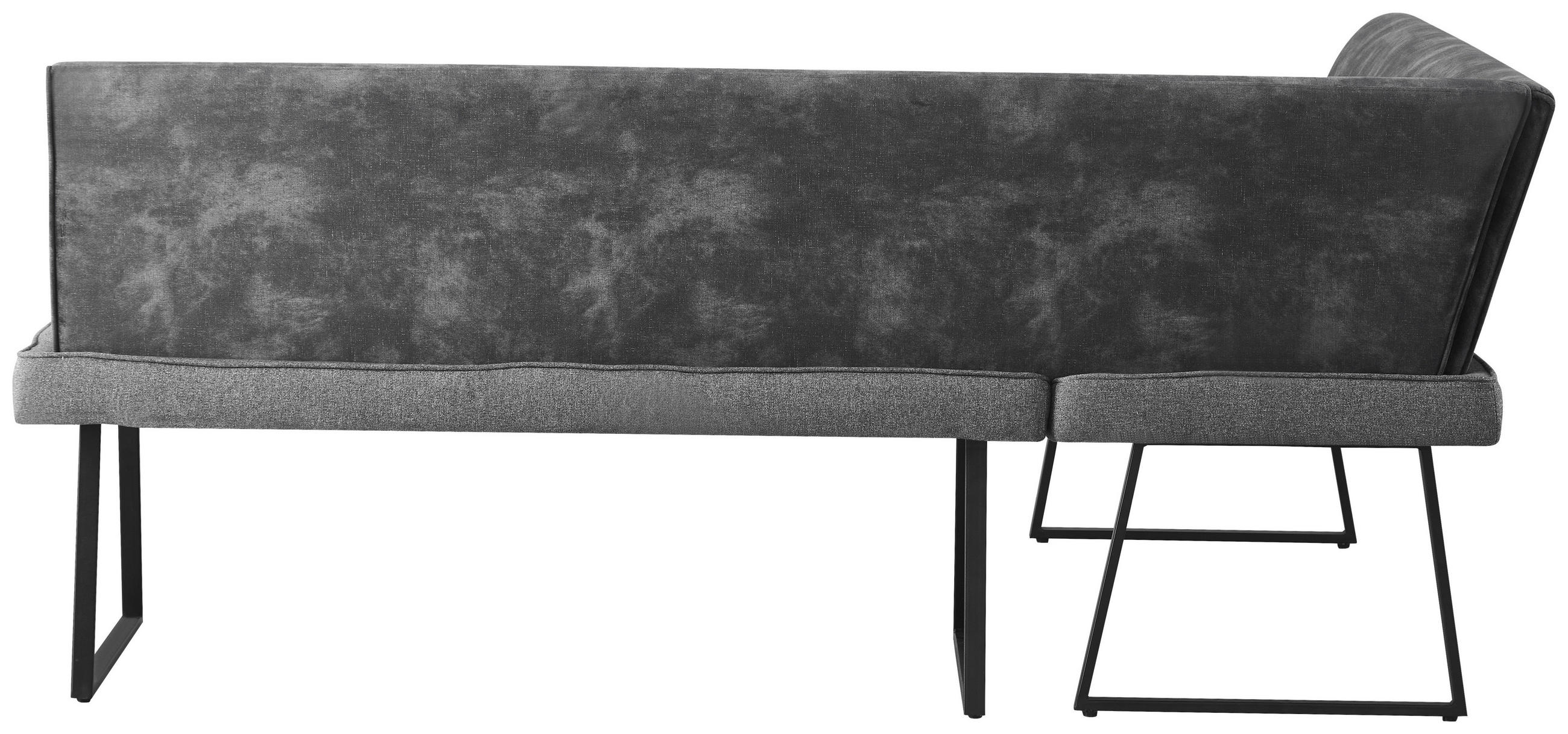 ECKBANK  in Dunkelgrau  - Dunkelgrau/Schwarz, KONVENTIONELL, Holz/Textil (155/205/89/62cm) - MID.YOU