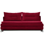 SCHLAFSOFA  in Flachgewebe Rot  - Rot/Schwarz, MODERN, Textil/Metall (208/73/92/102cm) - Novel