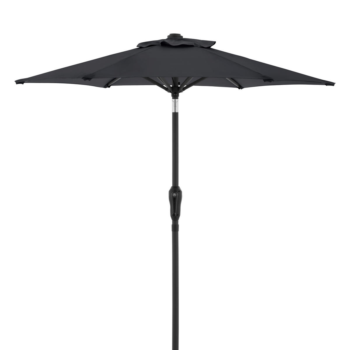 SONNENSCHIRM  180/180 cm  - Anthrazit, Basics, Textil/Metall (180/180cm) - Doppler