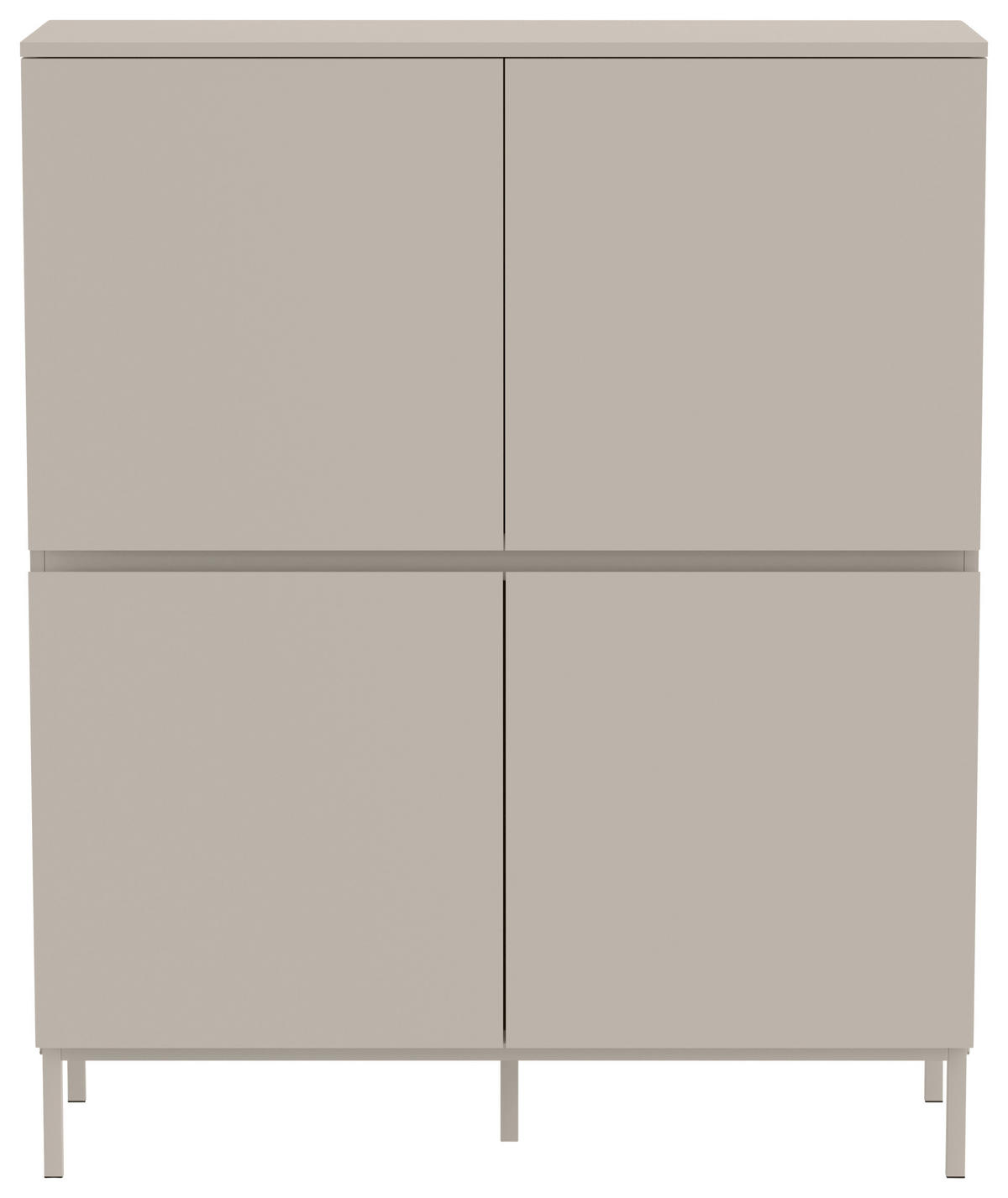 HÖG BYRÅ  i 100/122/35 cm  - kashmir, Design, metall/trämaterial (100/122/35cm) - home24