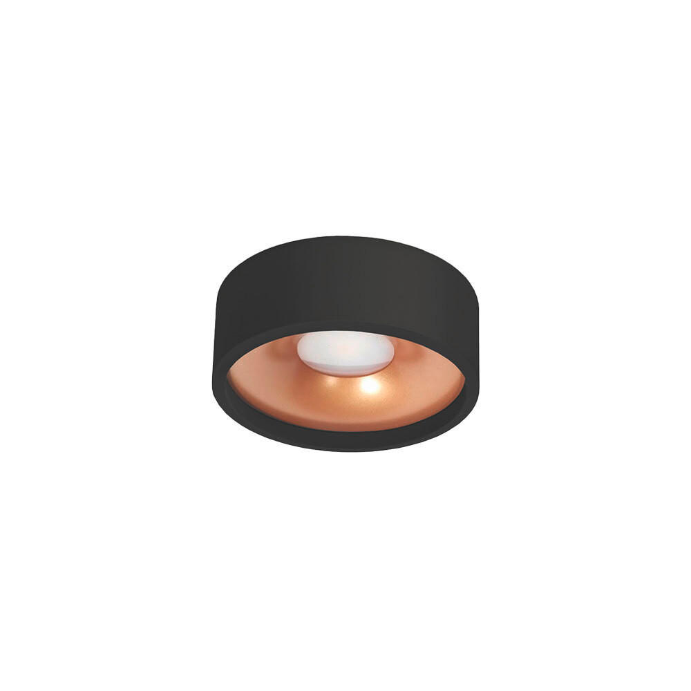 LED-DECKENLEUCHTE  14/5 cm    - Schwarz/Kupferfarben, Design, Metall (14/5cm)