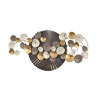 WANDDEKO Metall  - Goldfarben/Grau, Design, Metall (9/120/58cm) - MID.YOU