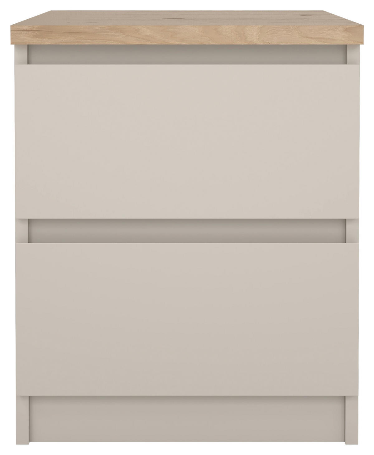 NOČNÍ STOLEK, barvy dubu, kašmírová, 40,4/49,5/50 cm - barvy dubu/kašmírová, Basics, kompozitní dřevo (40,4/49,5/50cm) - Boxxx