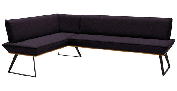 ECKBANK 163/223 cm in Schwarz, Eichefarben - Eichefarben/Schwarz, Design, Holz/Textil (163/223cm) - Voleo