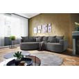 ECKSOFA in Chenille Grau  - Schwarz/Grau, Design, Kunststoff/Textil (194/307cm) - Carryhome