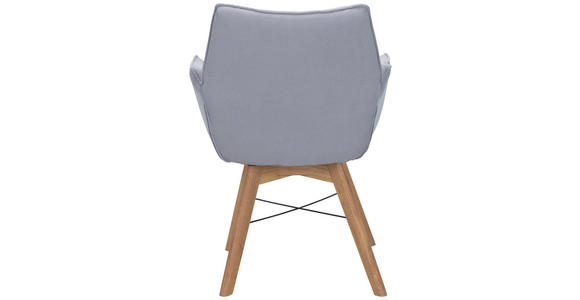 ARMLEHNSTUHL drehbar in Flachgewebe - Wildeiche/Hellgrau, Design, Holz/Textil (61/87/63cm) - Waldwelt