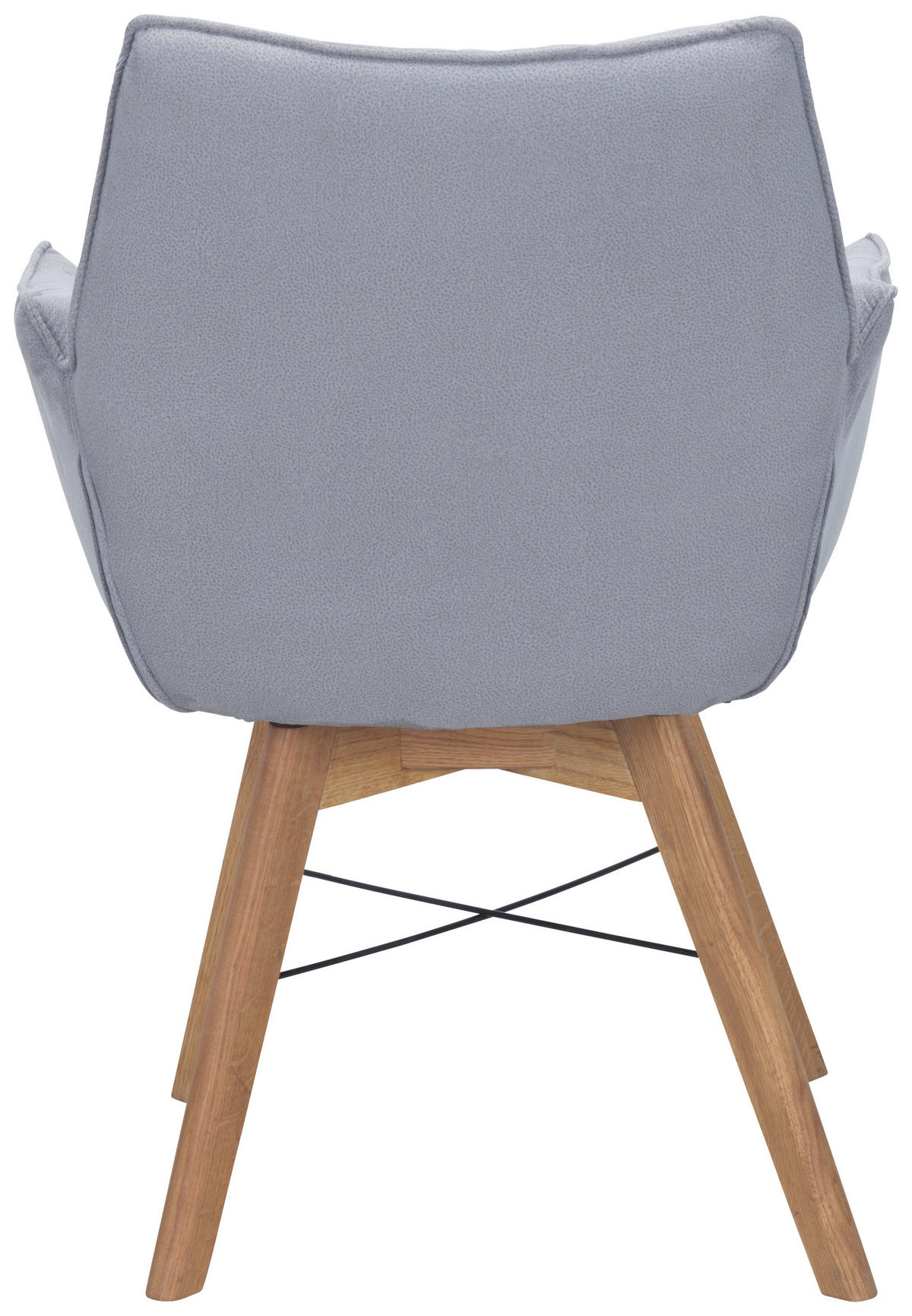 CHAISE ACCOUDOIRS  in Flachgewebe  - Wildeiche/Hellgrau, Design, Holz/Textil (61/87/63cm) - Waldwelt