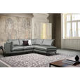 ECKSOFA Grau Samt  - Schwarz/Grau, Design, Textil/Metall (241/200cm) - Carryhome