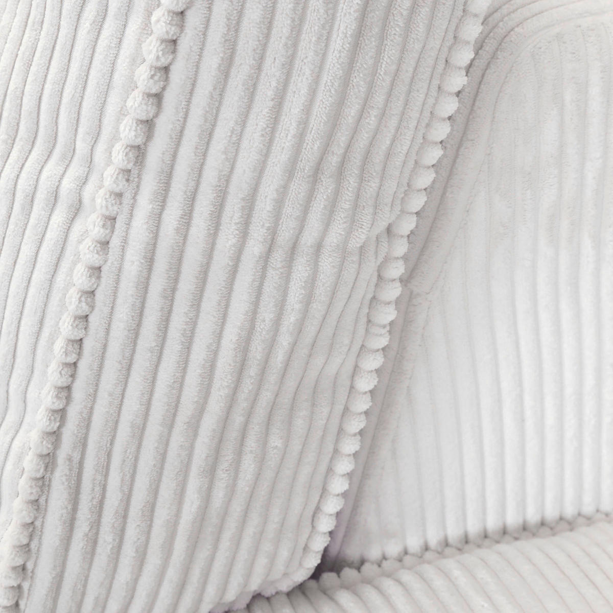 ECKSOFA Naturfarben Cord Zierkissen, Rückenkissen, Rücken echt  - Schwarz/Naturfarben, MODERN, Kunststoff/Textil (307/228cm) - Carryhome