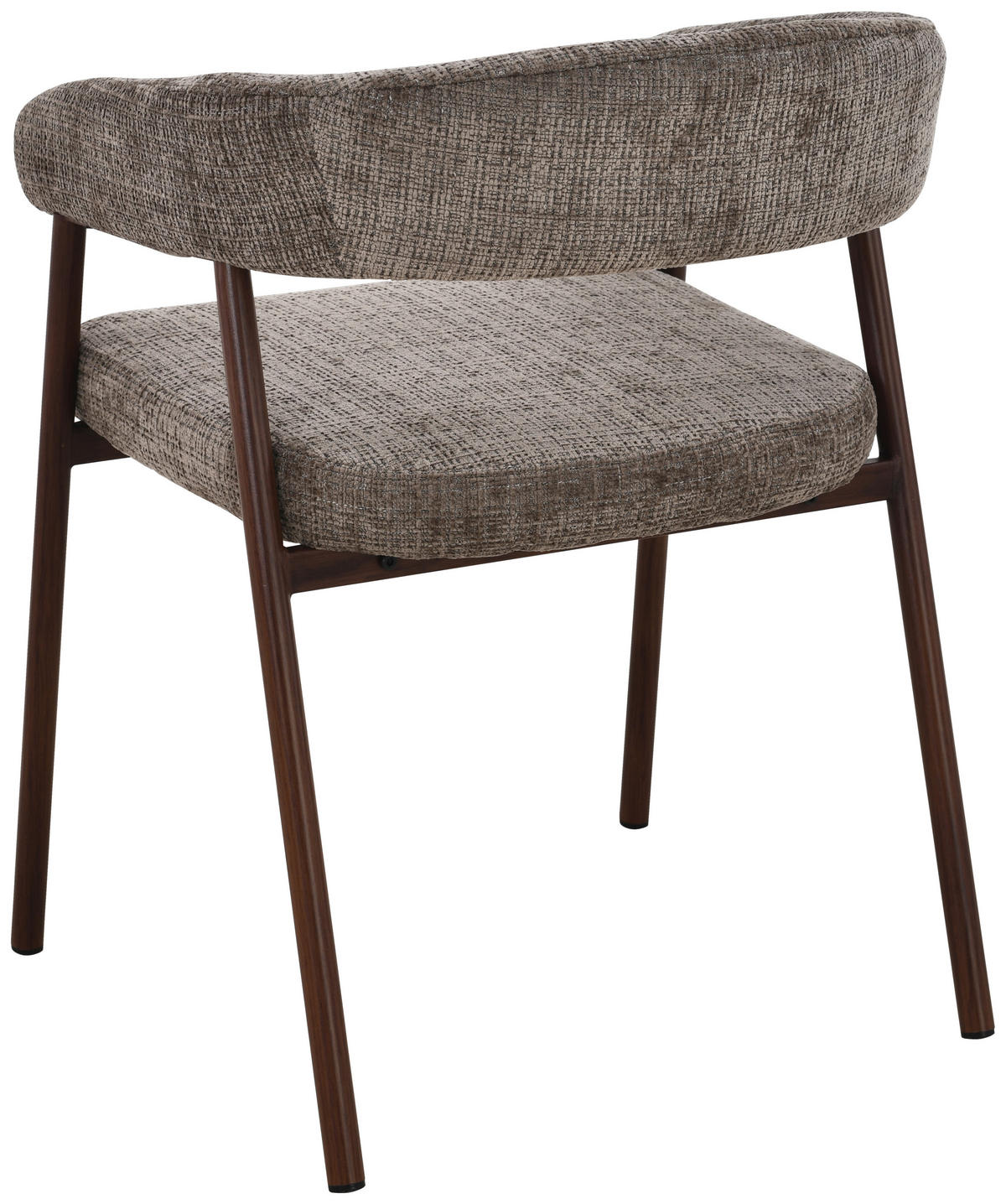 ARMLEHNSTUHL   Chenille  Braun, Walnussfarben  - Walnussfarben/Braun, MODERN, Holz/Textil (56/77/58cm) - Livetastic
