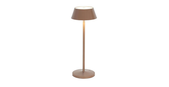 AKKU-TISCHLEUCHTE 11/30 cm - Taupe/Schwarz, Design, Kunststoff/Metall (11/30cm) - Novel