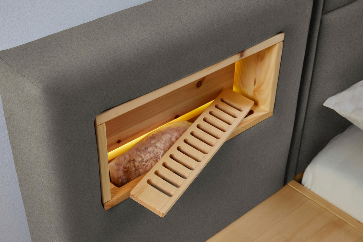 BETT 180/200 cm  in Zirbelkieferfarben  - Zirbelkieferfarben, Natur, Holz (180/200cm) - Valnatura