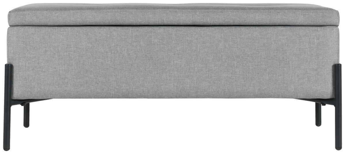GARDEROBENBANK  in 95/41.5/37 cm  - Hellgrau/Schwarz, Design, Textil/Metall (95/41.5/37cm) - MID.YOU