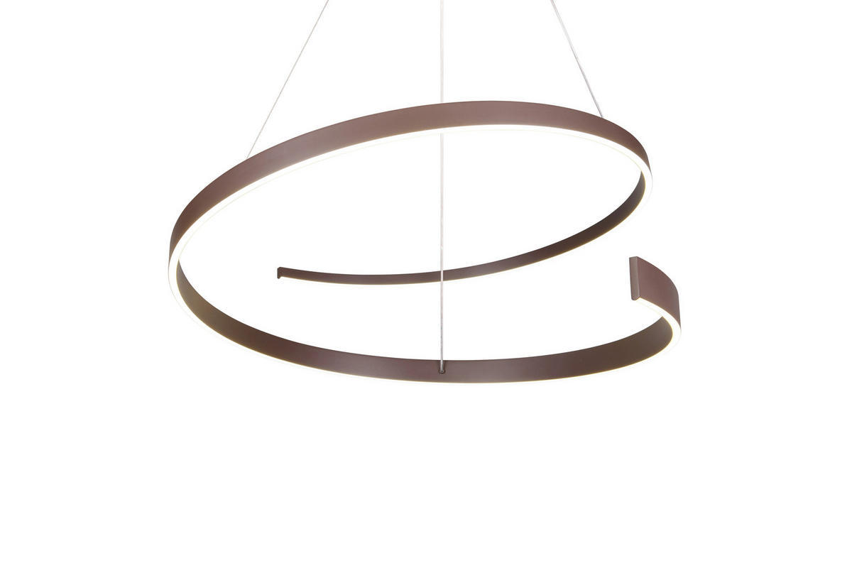 LED-HÄNGELEUCHTE 75/200 cm  - Braun, Design, Metall (75/200cm) - Cinque