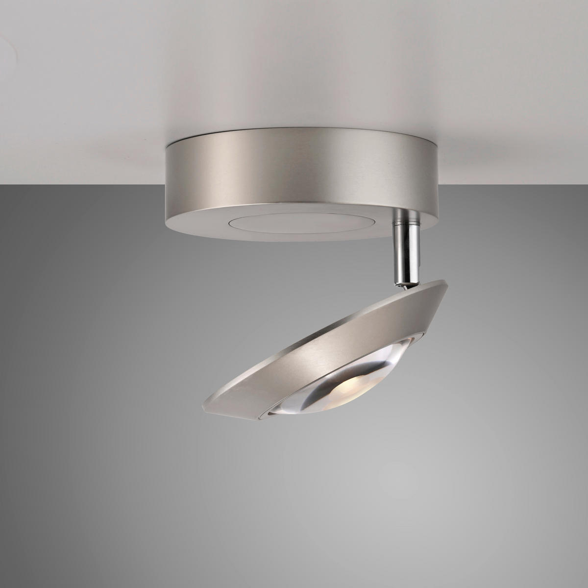 LED-DECKENLEUCHTE Oculis 26/21/20 cm   - Alufarben, MODERN, Glas/Kunststoff (26/21/20cm) - Neuhaus PURE