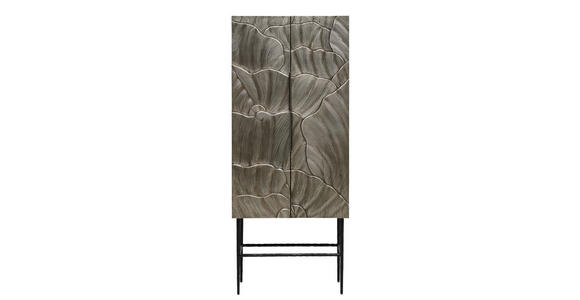HIGHBOARD Schwarz 75/180/40 cm - Schwarz, LIFESTYLE, Holzwerkstoff/Metall (75/180/40cm) - Ambia Home