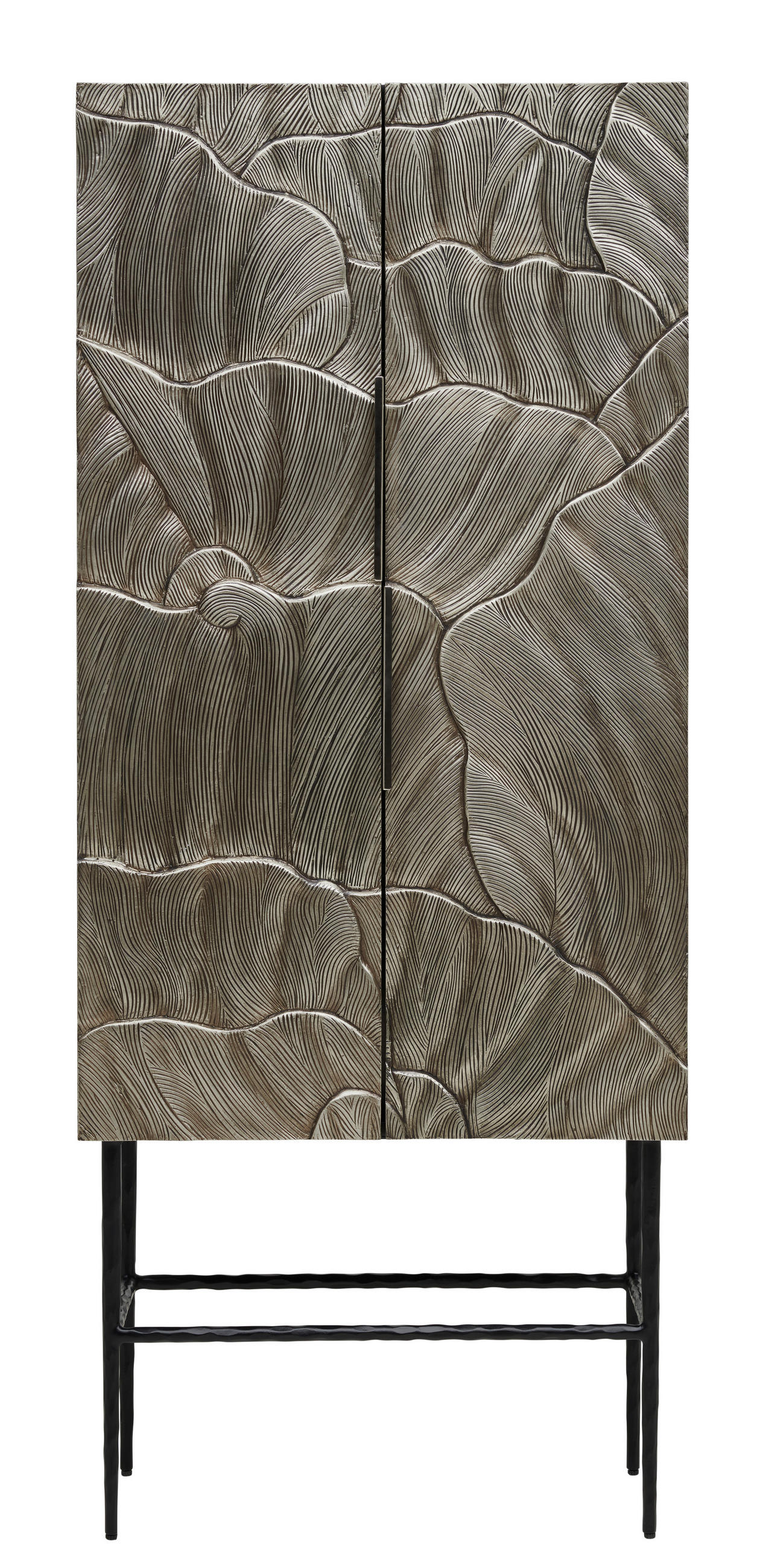HIGHBOARD Schwarz  75/180/40 cm  - Schwarz, Lifestyle, Holzwerkstoff/Metall (75/180/40cm) - Ambia Home