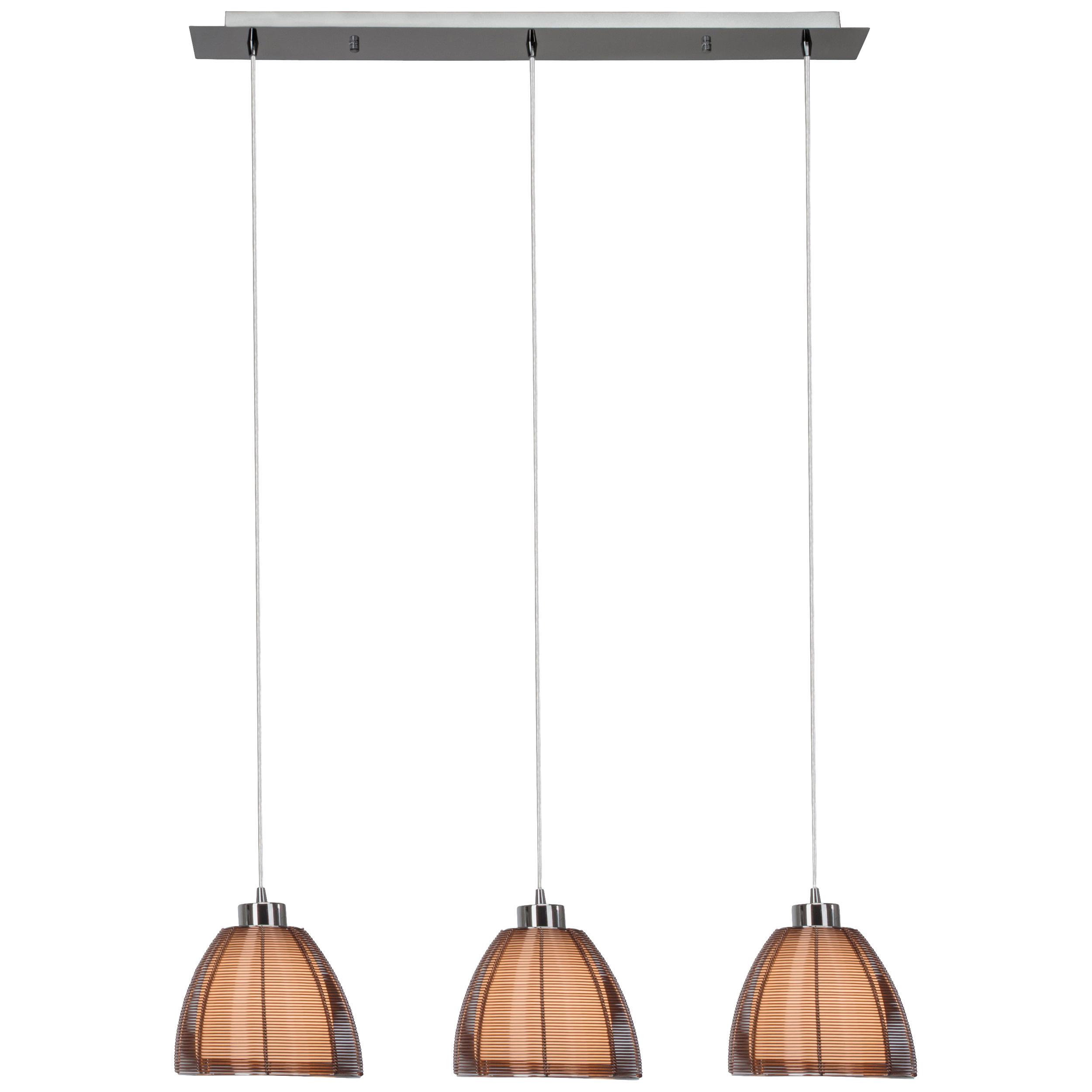 HÄNGELEUCHTE 80/19,5/121 cm  - Chromfarben/Bronzefarben, Design, Glas/Metall (80/19,5/121cm)