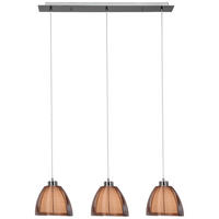 HÄNGELEUCHTE 80/19,5/121 cm  - Chromfarben/Bronzefarben, Design, Glas/Metall (80/19,5/121cm)