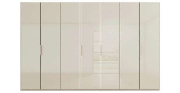 DREHTÜRENSCHRANK 350/235/61 cm,  in Champagner, 7-türig  - Champagner, Basics, Glas/Holzwerkstoff (350/235/61cm) - Novel