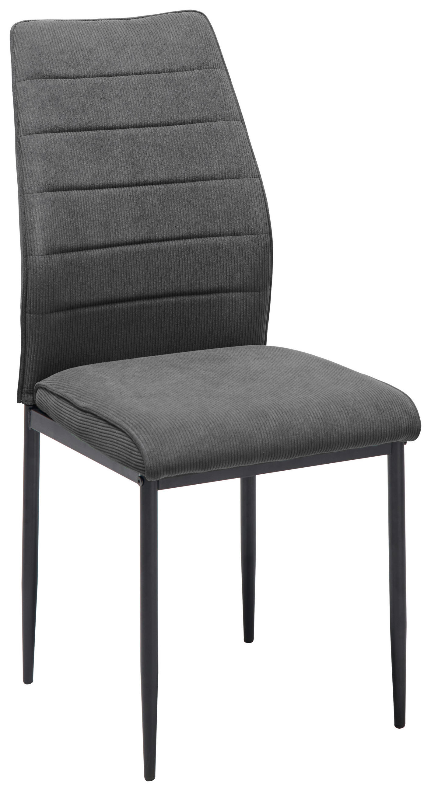 STUHL   Cord  Grau  - Schwarz/Grau, LIFESTYLE, Textil/Metall (44/96/58cm) - Livetastic