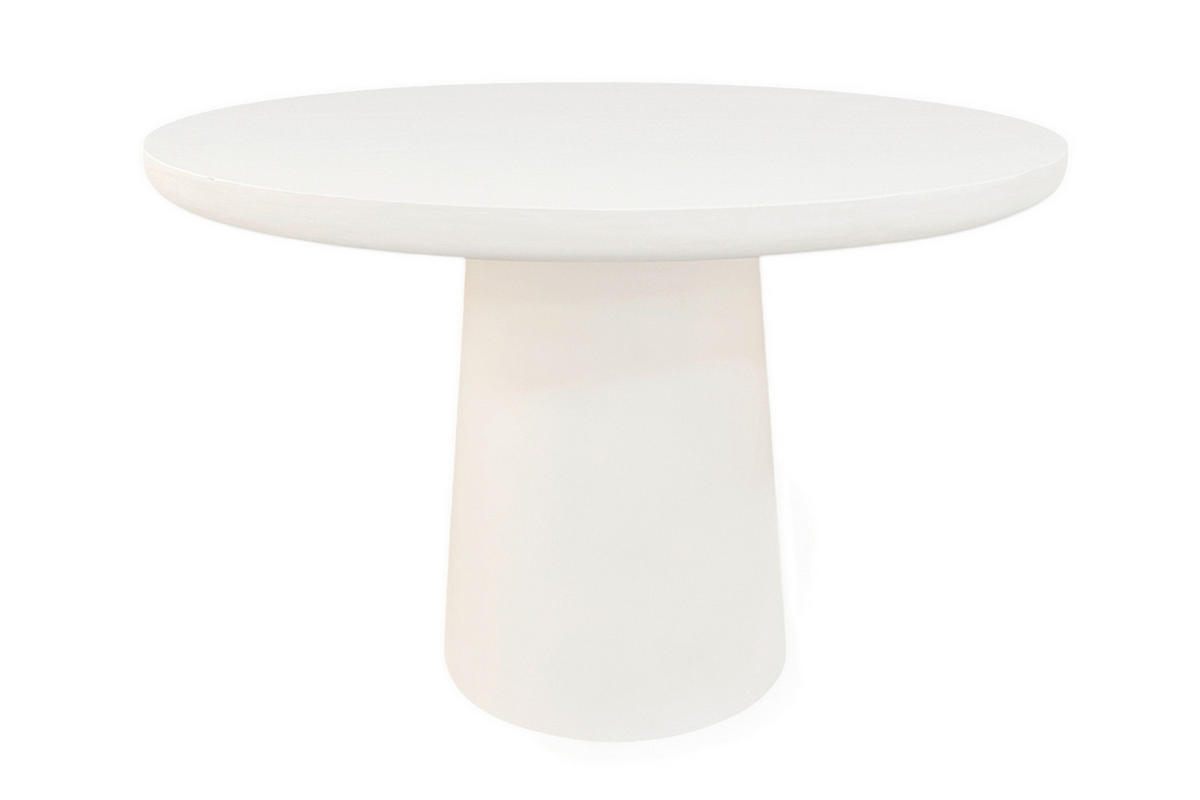 ESSTISCH 120/120/77 cm Nachbildung  Stein, Holzwerkstoff rund Weiß  - Weiß, MODERN, Holzwerkstoff/Stein (120/120/77cm) - MID.YOU