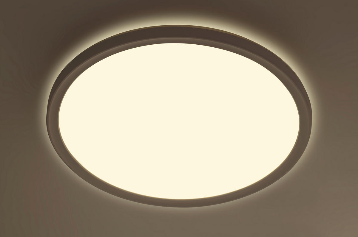 STROPNÍ LED SVÍTIDLO, 29,3/2,8 cm  - bílá, Basics, plast (29,3/2,8cm) - Novel