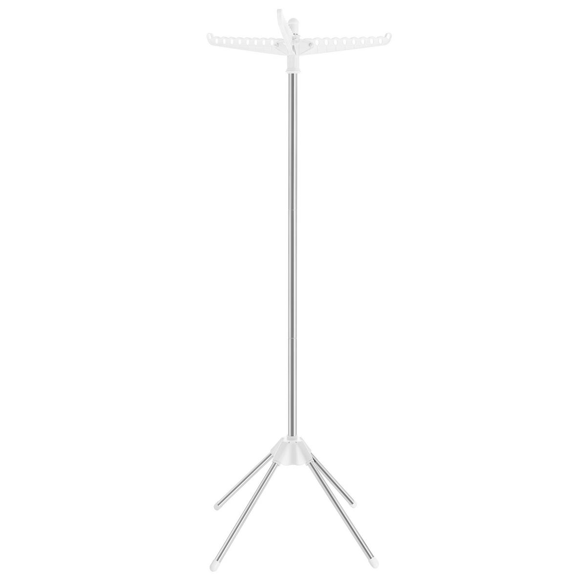 ŠATNÍ STOJAN - bílá/barvy stříbra, Basics, kov/plast (65/151,5/65cm)