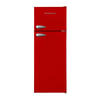 KÜHL-GEFRIER-KOMBINATION 54/145/57 cm KS144VR  - Rot, Trend, Glas/Kunststoff (54/145/57cm) - Respekta