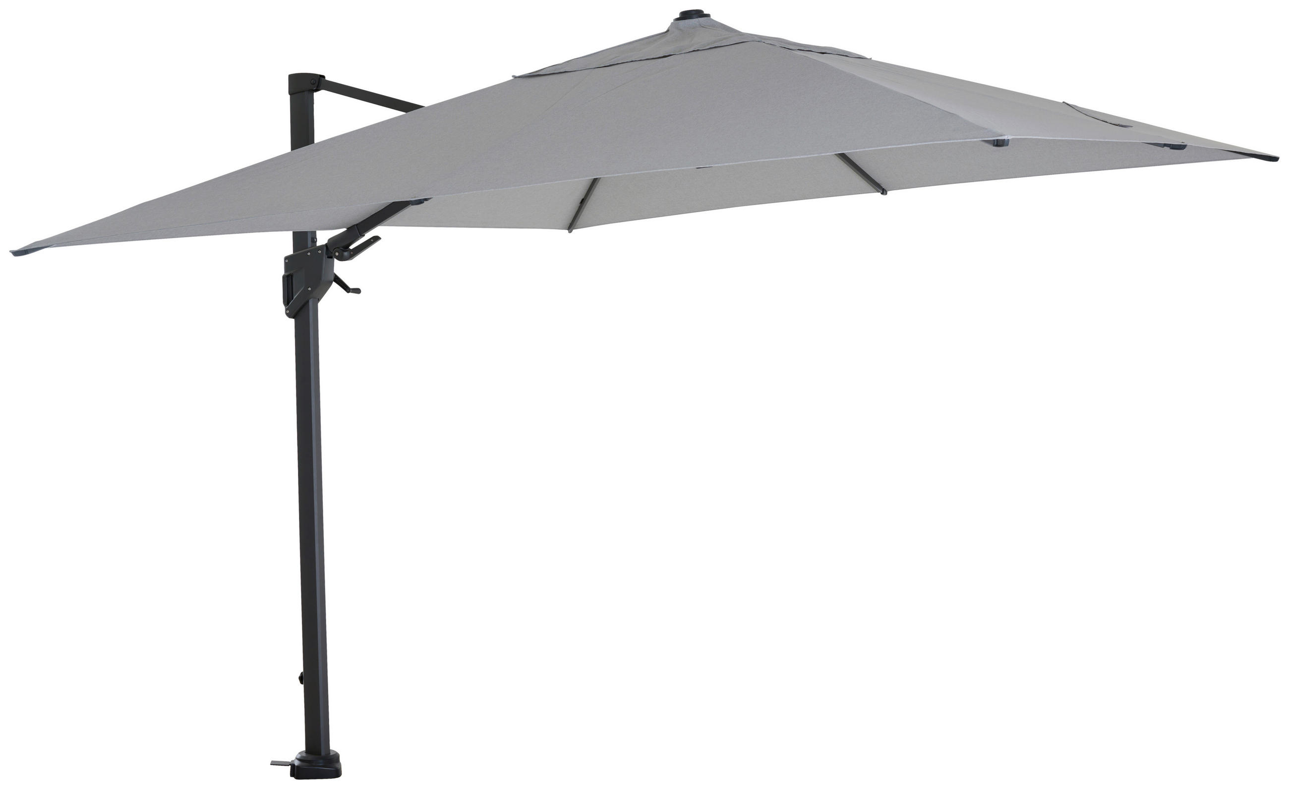 AMPELSCHIRM  300/300 cm  - Anthrazit/Hellgrau, MODERN, Textil/Metall (300/300cm) - Siena Garden