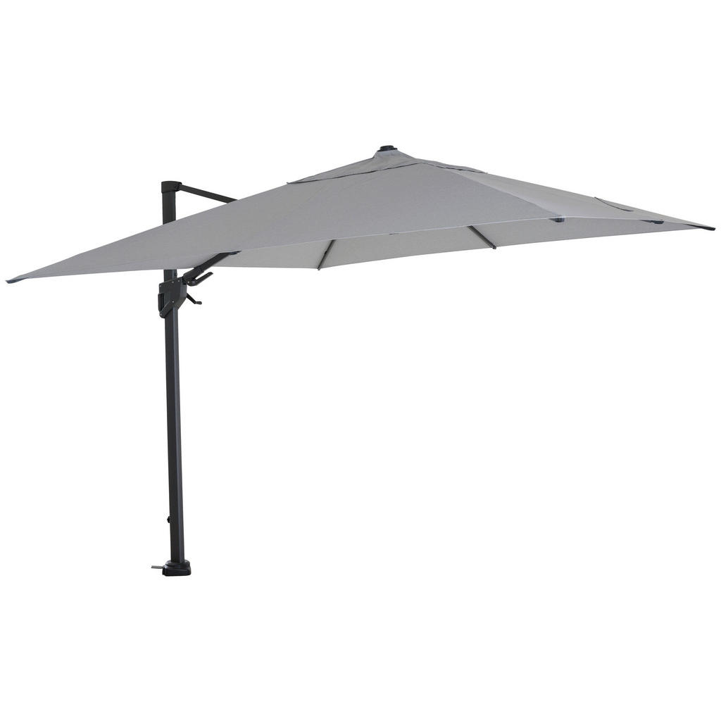 Ampelschirm BxL: 300x300 cm Schutzhülle Anthrazit/Hellgrau
