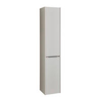 HOCHSCHRANK 33,3/170,7/33 cm  - Kaschmir/Schwarz, Design, Glas/Holzwerkstoff (33,3/170,7/33cm) - Sadena