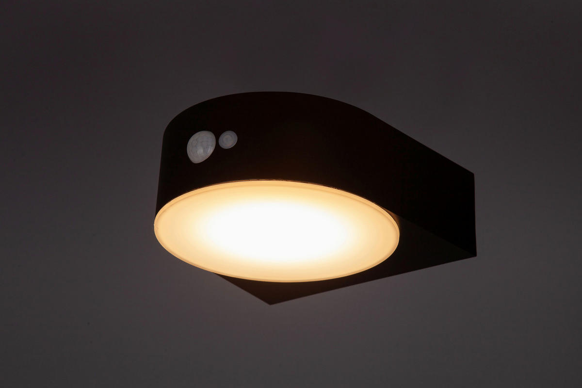 SZOLÁRLÁMPA  - fekete, Basics, műanyag (17,6/19,8/6,5cm) - Ambia Garden