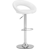 BÁRSZÉK fém, textil fehér, krómszínű  - krómszínű/fehér, Design, textil/fém (54/82-104/51cm) - Best Price