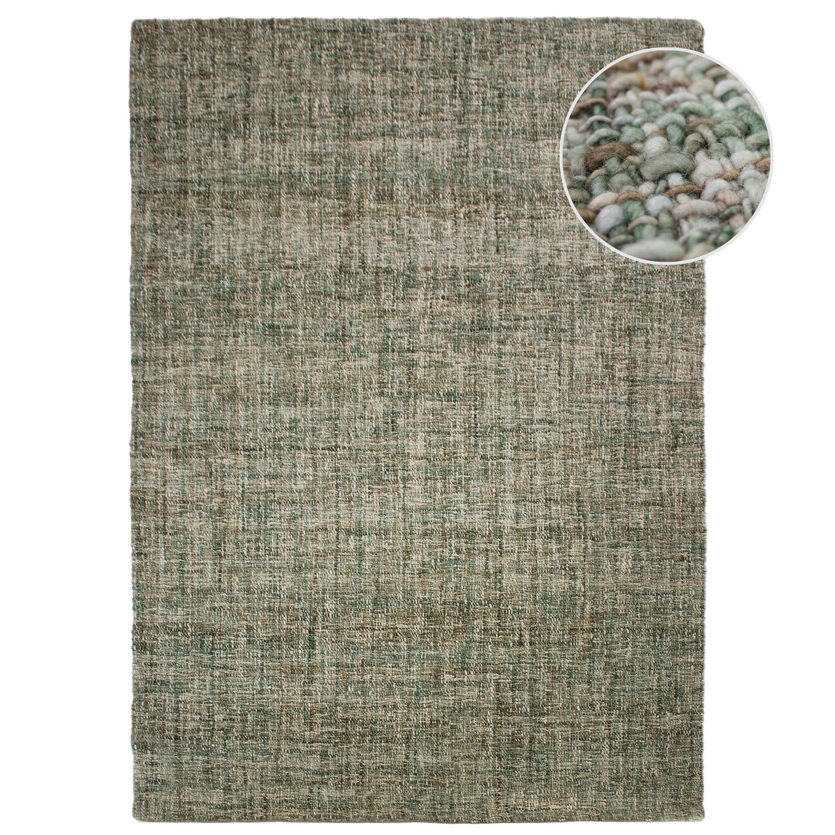 WOLLTEPPICH 120/170 cm Grün rechteckig  - Grün, Basics, Textil (120/170cm)