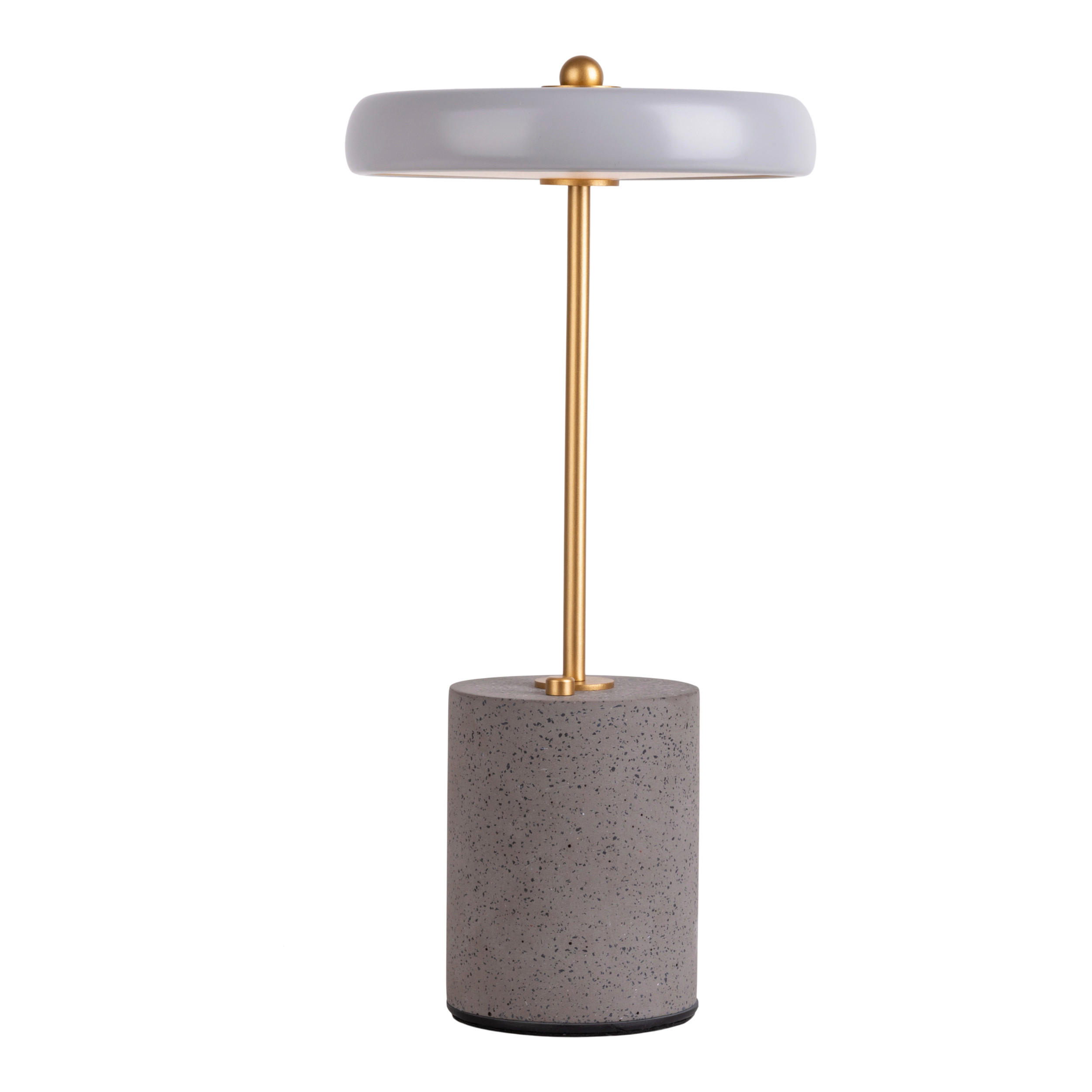 AKKU-TISCHLEUCHTE Seta 15/30 cm   - Goldfarben/Grau, Design, Metall (15/30cm) - Näve