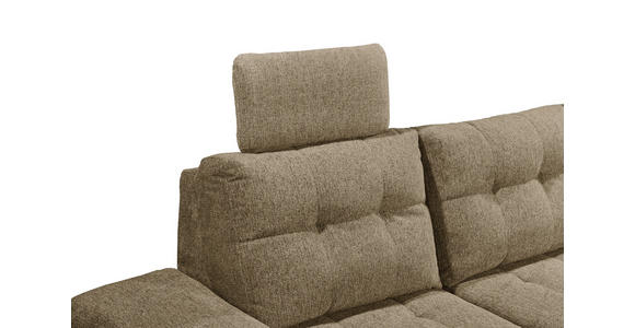 WOHNLANDSCHAFT Sandfarben Webstoff - Sandfarben/Schwarz, KONVENTIONELL, Kunststoff/Textil (170/324/218cm) - Carryhome
