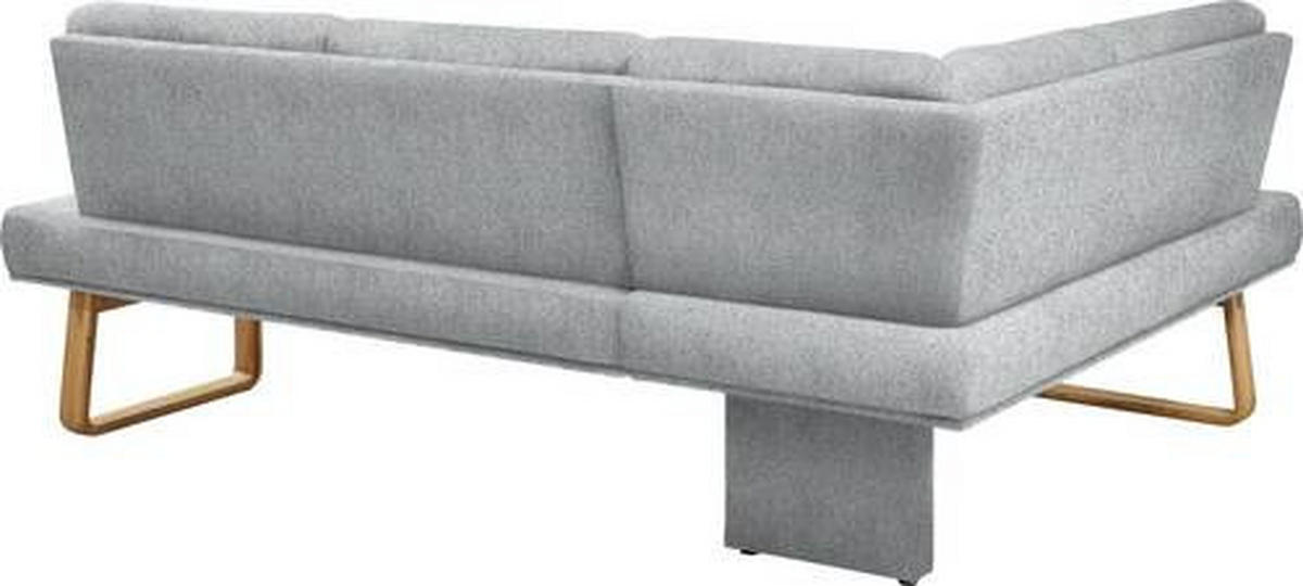 ECKBANK 174/265 cm  in Eichefarben, Hellgrau  - Eichefarben/Hellgrau, Design, Holz/Textil (174/265cm) - Dieter Knoll