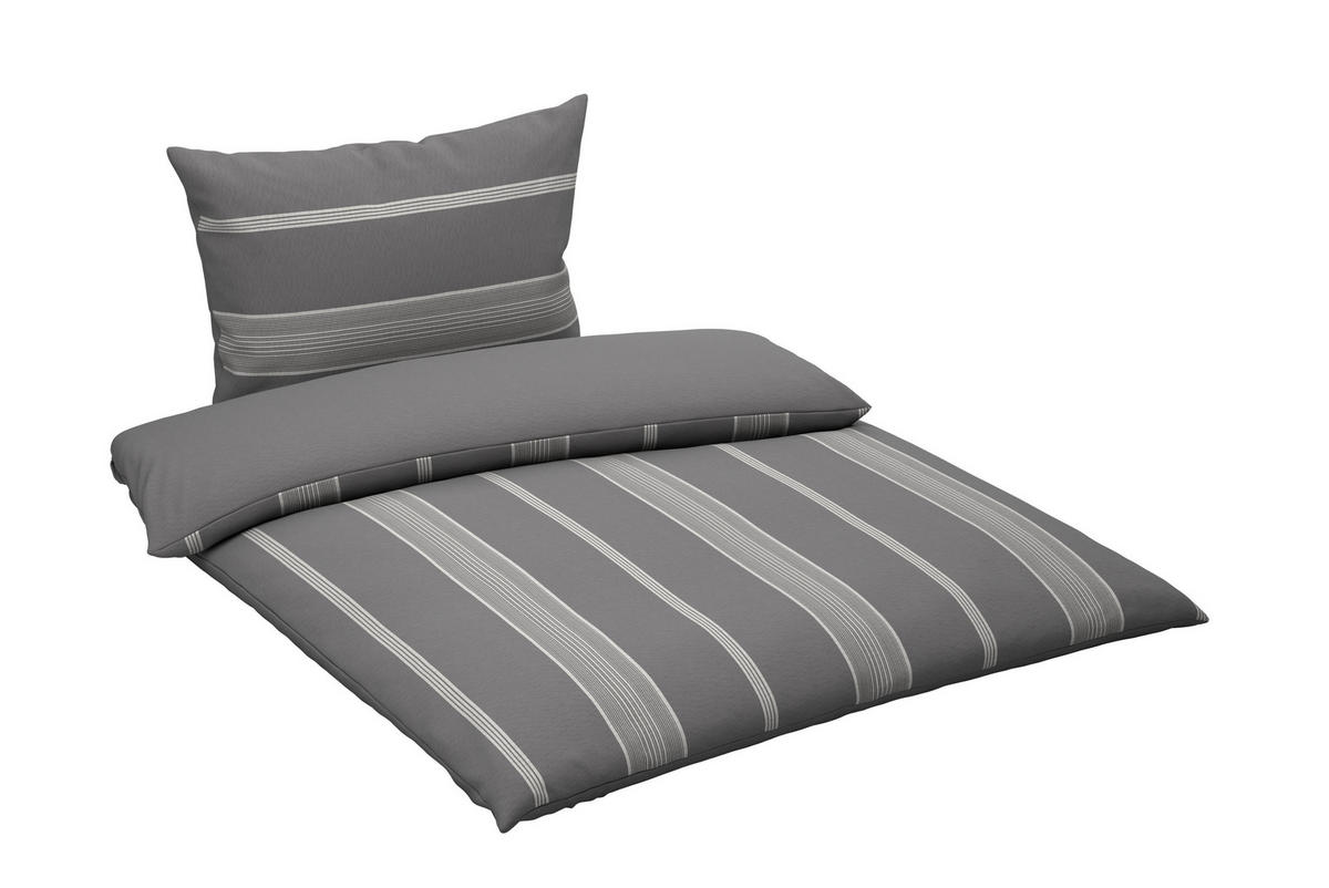 BETTWÄSCHE REMSA Flanell 200/200 cm  - Grau, KONVENTIONELL, Textil (200/200cm) - Esposa