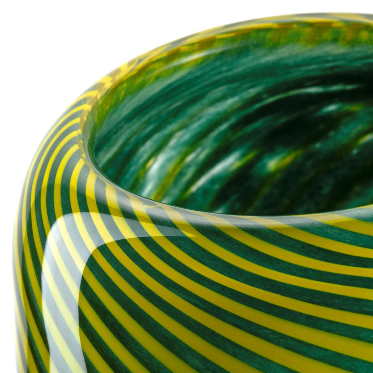 VASE  - Gelb/Grün, KONVENTIONELL, Glas (10,00/9,50/10,00cm) - Leonardo