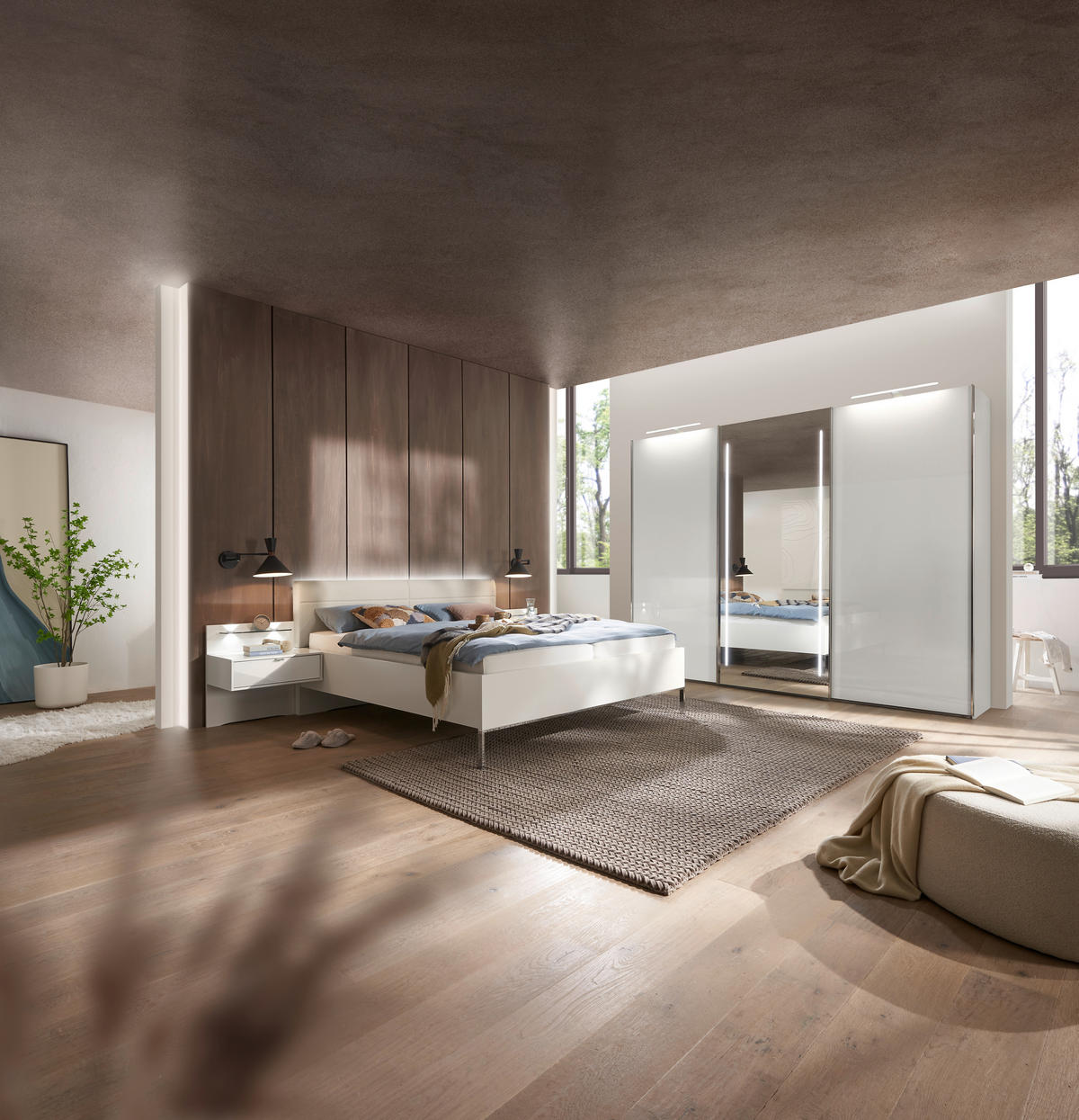 BETTANLAGE - Champagner/Weiß, Design, Glas/Textil (180/200cm) - Dieter Knoll