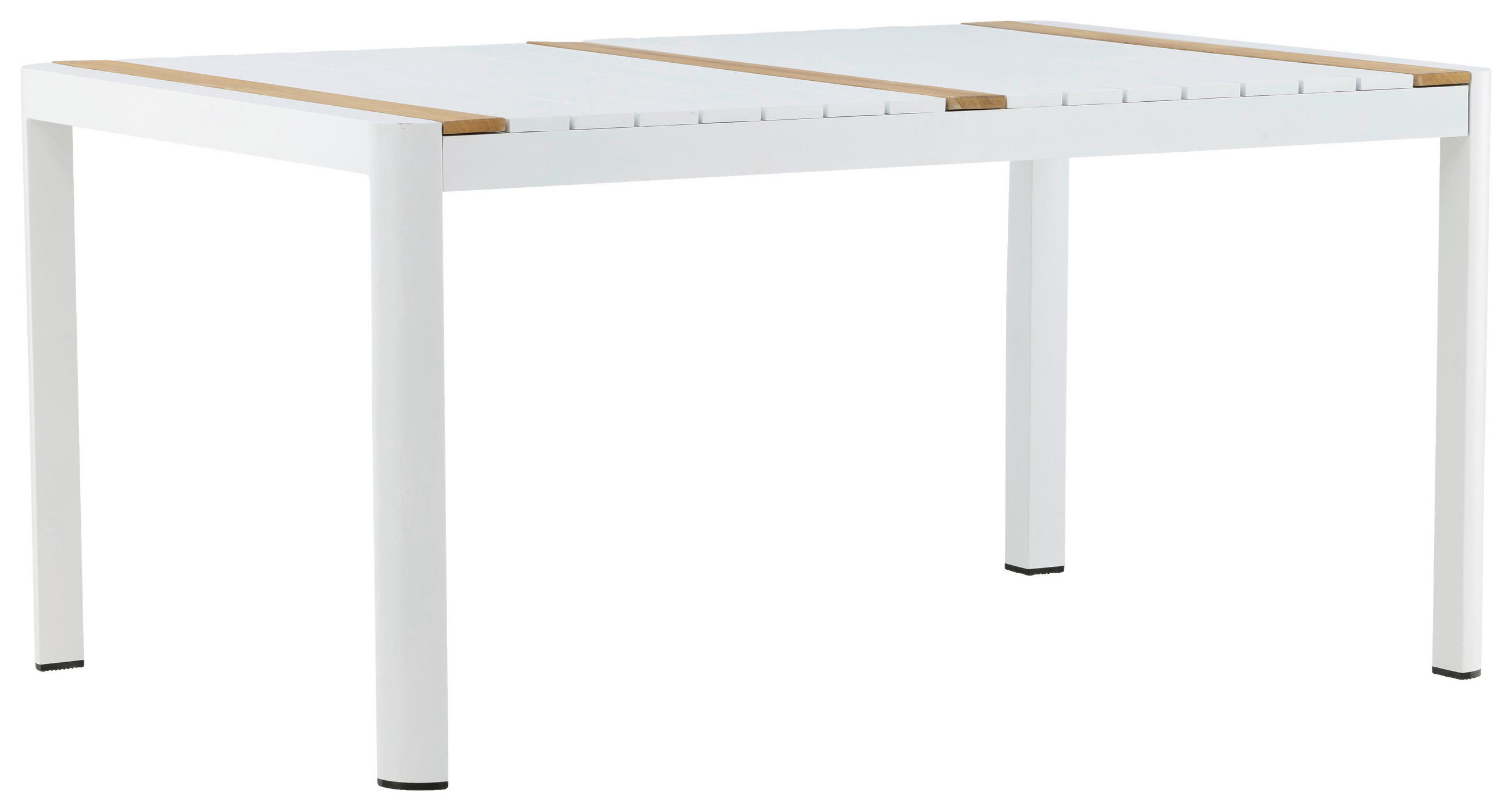 GARTENTISCH 150/90/75 cm Holz, Metall rechteckig  - Weiß, KONVENTIONELL, Holz/Metall (150/90/75cm) - Gardenson